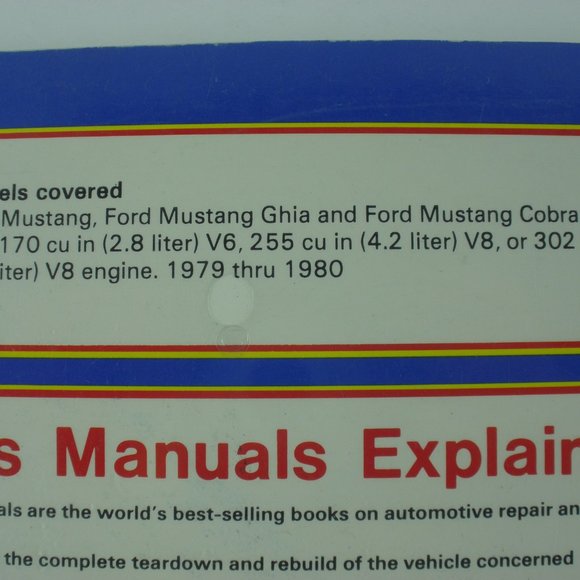 Haynes Mustang 1979 & 1980 Repair Manual - Picture 6 of 16